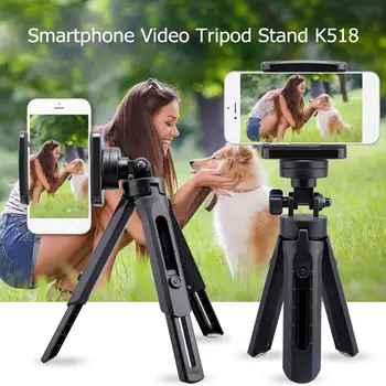 

Mini Telescopic Smartphone Video Tripod Stand Handle Grip Selfie Stick with Phone Clip Camera Table Desk Mini Tripod