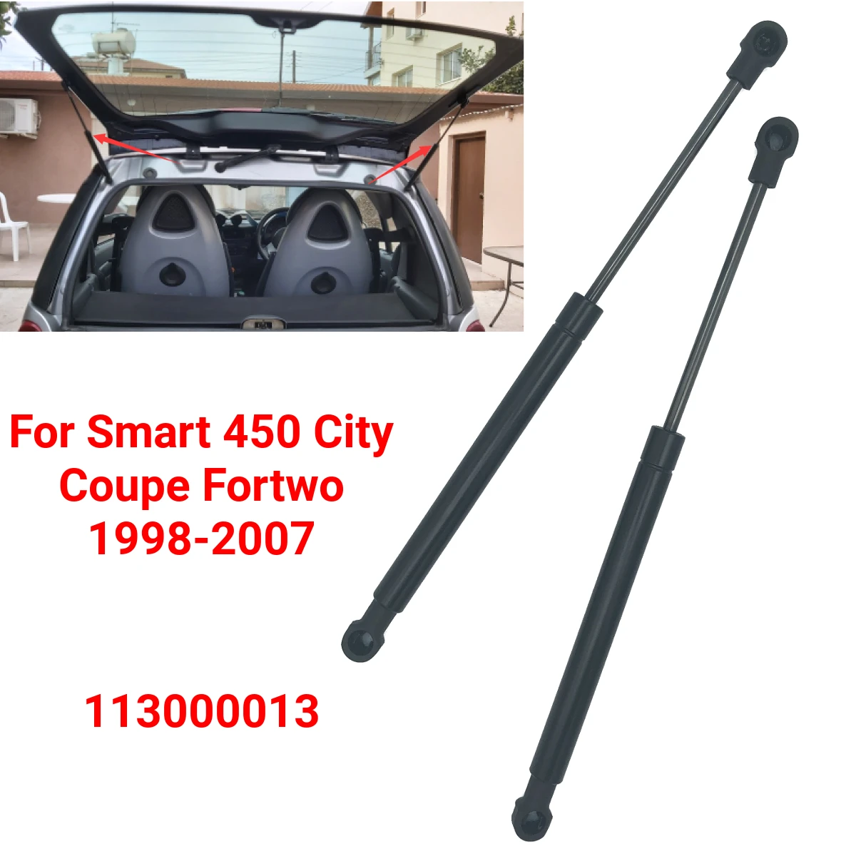 Газовый стержень 113000013 для Smart 450 City Coupe Fortwo 1998-2007 2 шт. | Автомобили и мотоциклы