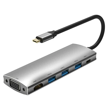 

6 in 1 Type-C Docking Station for Apple Expansion Converter for Huawei Mobile Phone Dock Expansion Hub