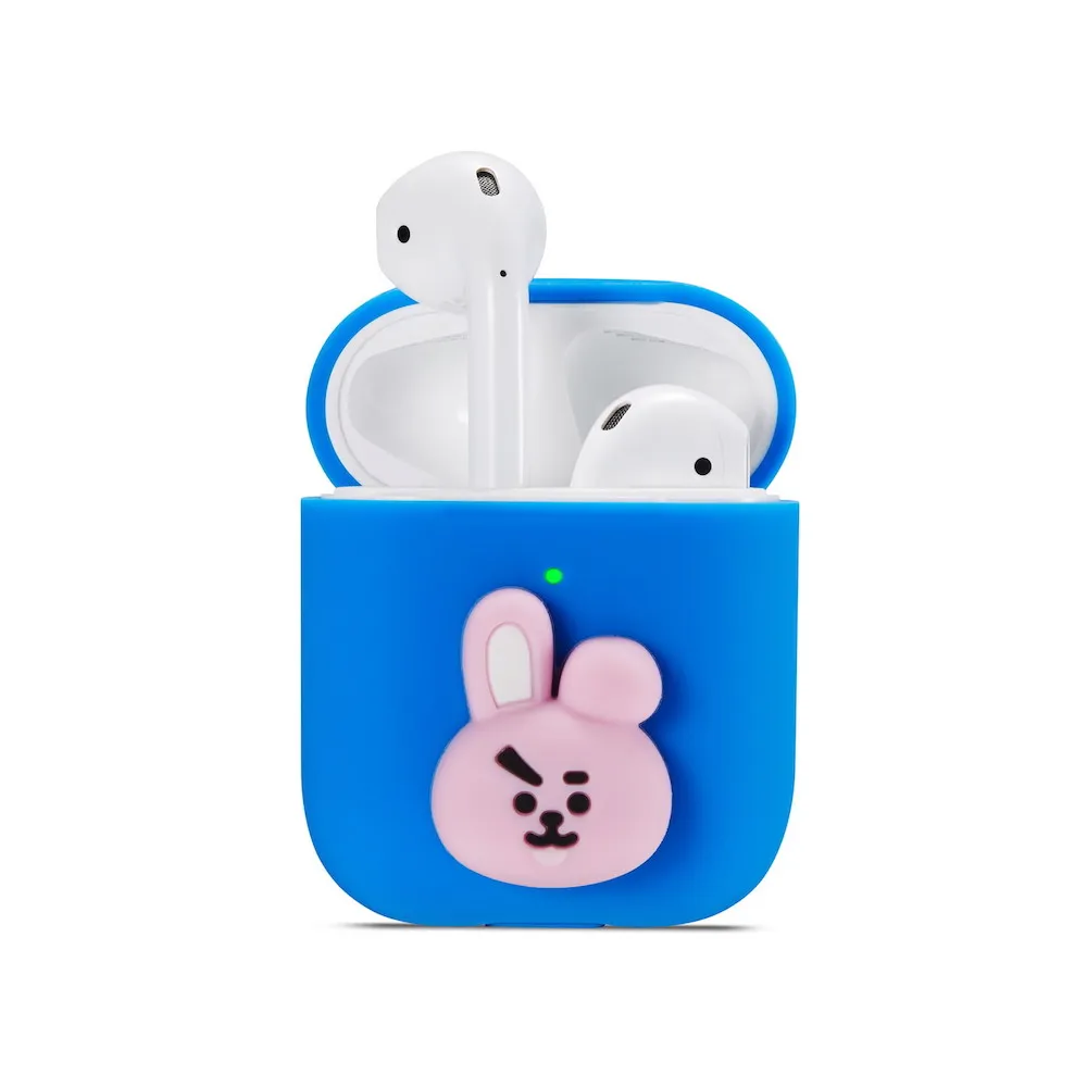 Чехол для наушников с героями мультфильмов для Airpods, чехол, милый силиконовый защитный чехол для наушников с Bluetooth-1or2 поколения