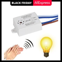 Diodo emissor de luz inteligente interruptor do sensor 220v detector automático em fora da luz de teto de controle de voz de som inteligente interruptor de luz interruptor de voz