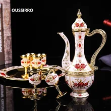 Русский Творческий водка вино бренди снифтеры Золотой Кубок с бедра фляги лоток гравировка рюмка стекло высокая духи барная посуда подарок