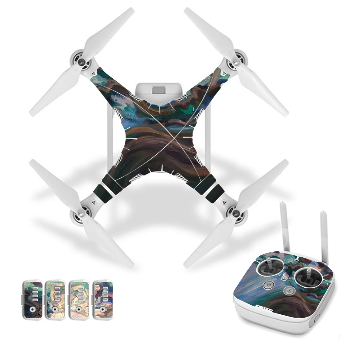 

Oil Painting Style Vinyl Skin Sticker for DJI Phantom 3 Drone And Remote Controller 0170