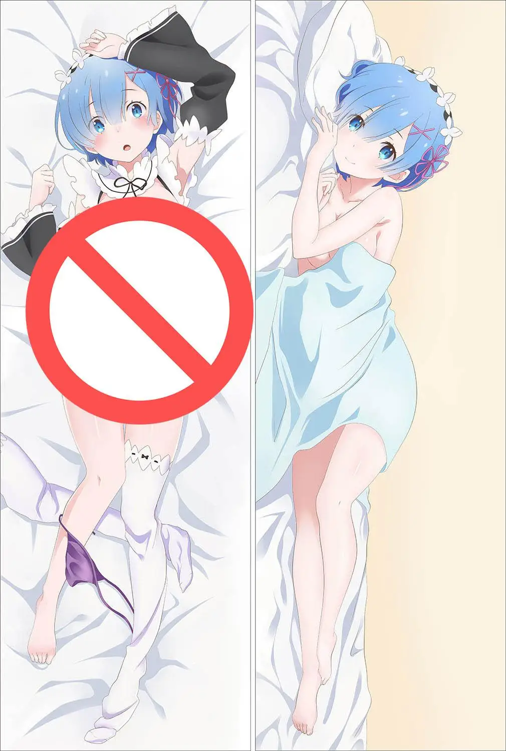S7 Аниме Re-Zero Kara Hajimeru Isekai Seikatsu Dakimakura Чехол с персонажами Rem& Ram Bolster чехол Beatrice Emilia Hugs чехол для подушки - Цвет: S7