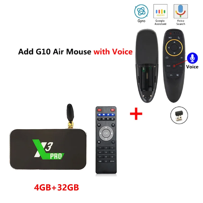 X3 PRO add g10s X3 Pro X3 Cube Android 9,0 Smart Tv Box Amlogic S905X3 DDR4 4 ГБ 32 ГБ телеприставка 2,4G 5G Wifi 1000M 4K медиаплеер X3 Plus - Цвет: X3 PRO add g10s