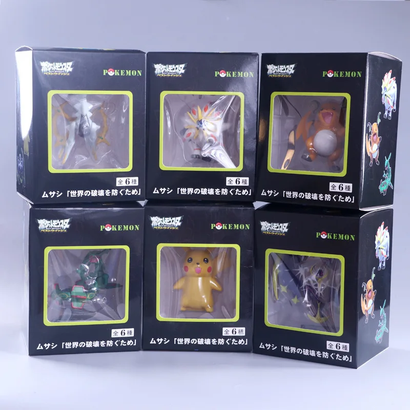 

6pcs/set Pokemon Pikachu Raichu Rayquaza Action Figure toy For children Random style