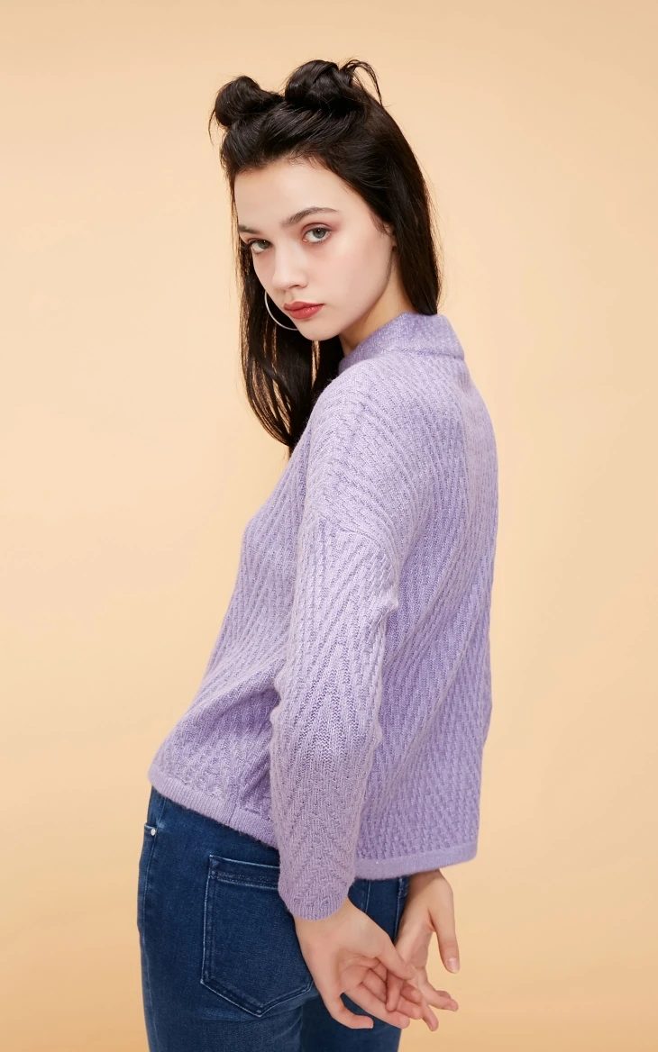 Vero Moda Женский трикотажный свитер с длинными рукавами и воротником-стойкой | 318413501