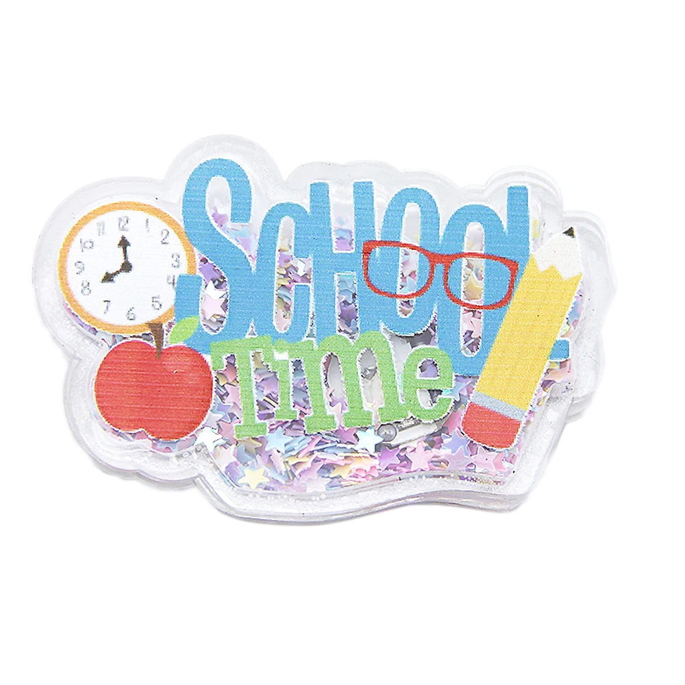 David accessories Back To School световой эффект сыпучего песка блестки Акриловые DIY чехол для лука Материал мигает шейкер, украшение дома, 1Yc7510