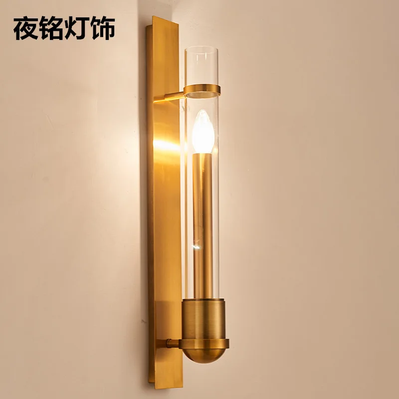

Retro RH K9 Crystal Shades G9 Wall Lamp American Bedside Sconce Lighting Fixtures Lustre Living Room Wall Light