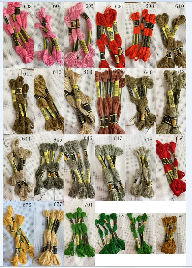 

CXC Threads Two labels rose to me 10 pieces cross stitch threads cross stitch embroidery thread / Custom threads colors 06