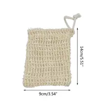 10 упаковок сизаль мыло мешок натуральный мягкий отшелушивающий сетка мыло бар мешок держатель E7CF