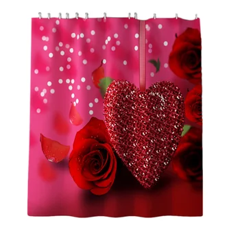 

HOT SALE Shower Curtain Polyester Bathroom Curtains Waterproof Fabric with 12 Hooks