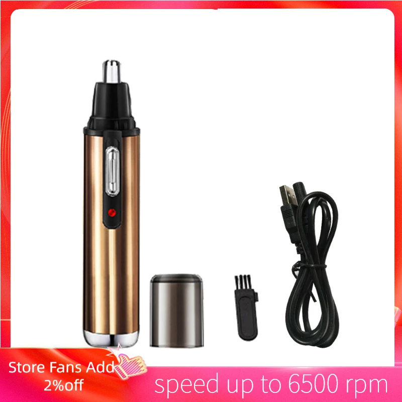 

USB Rechargeable Safe Nose and Ear Trimmer Electric Mute Hair Removal Shaver Portable Rhinothrix Cutting & Cleanning Machine