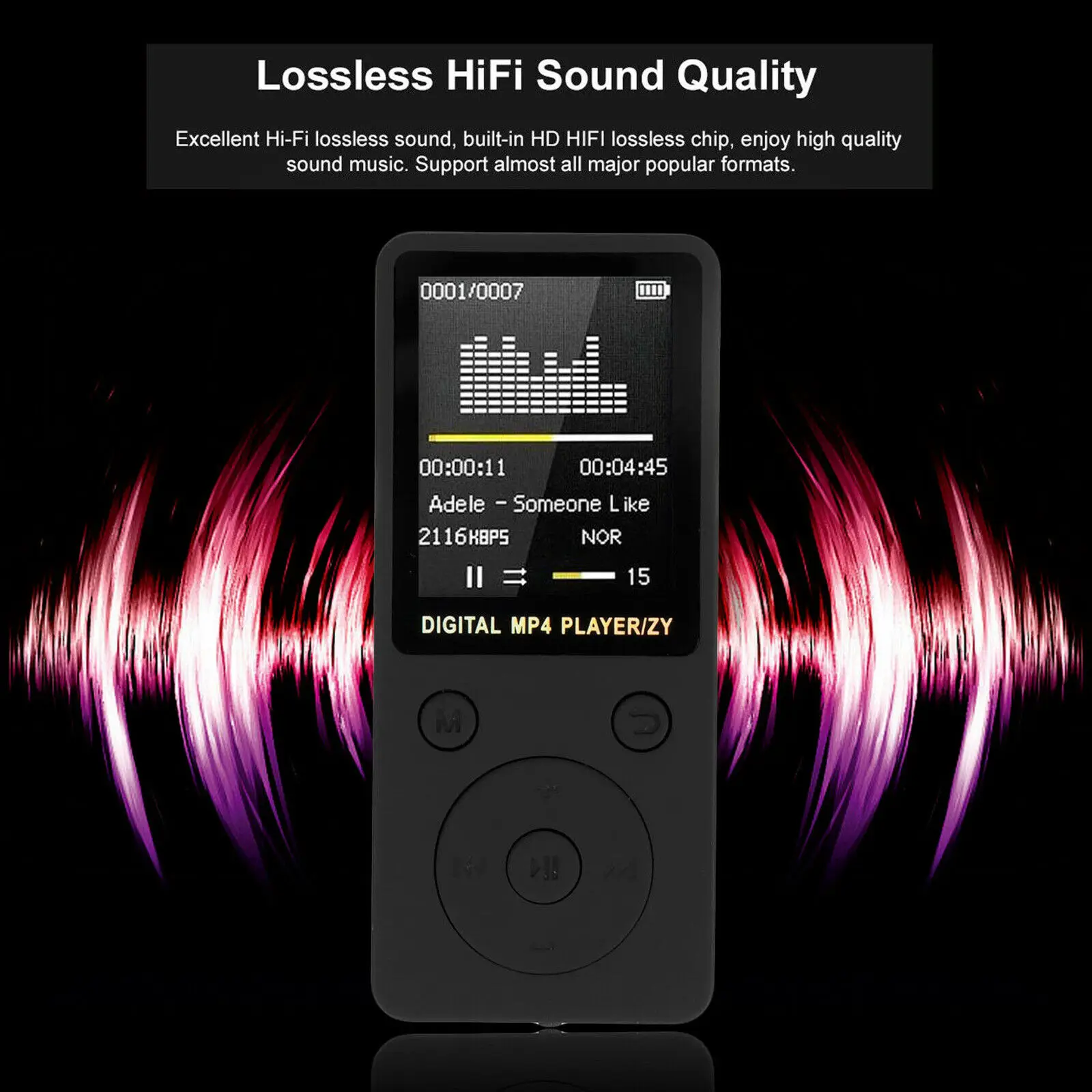 1 Set 1.8 Inch Portable MP3 MP4 Player Student LCD Screen MP3 Music Player