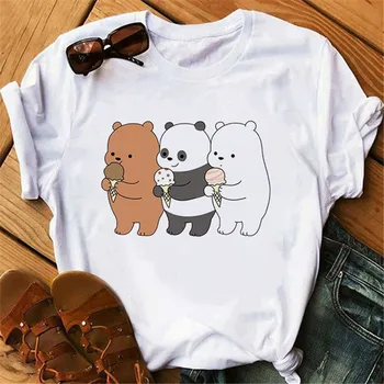

Cute Bears Funny t shirts Women Clothes 2020 Animal Printed t-shirt Camiseta Mujer Vogue tshirt tops