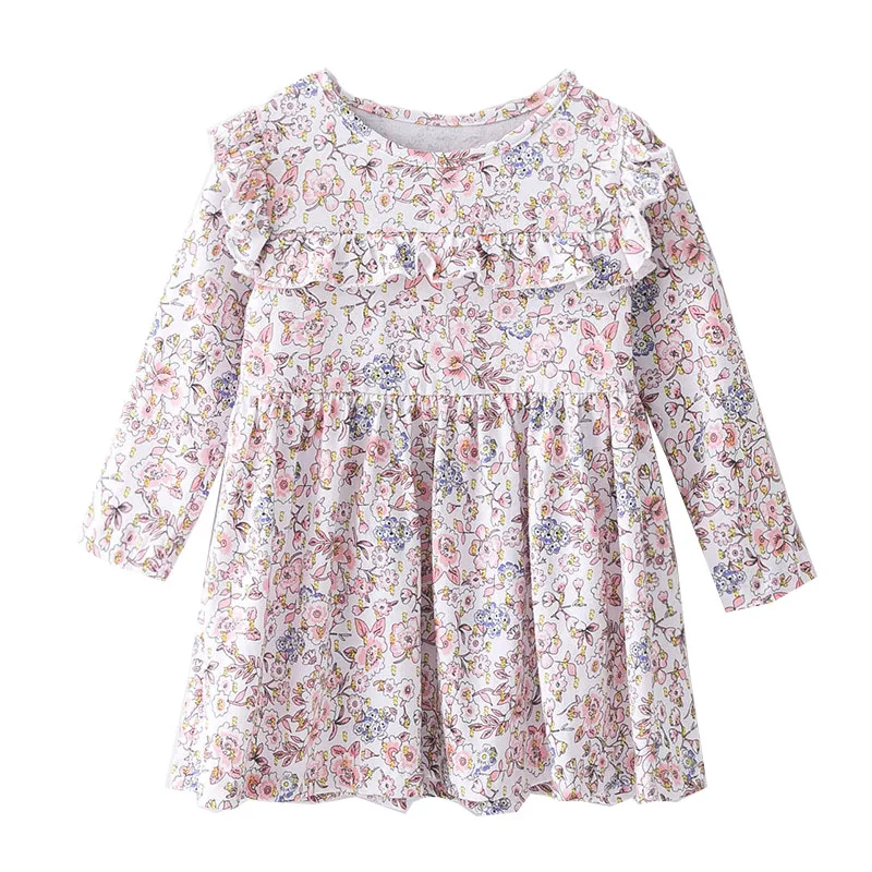 Little Maven/Новое поступление, платья принцессы с цветами для девочек одежда для малышей с длинными рукавами костюм-пачка для свадебной вечеринки осенне-весеннее платье