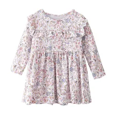 Little Maven/Новое поступление, платья принцессы с цветами для девочек одежда для малышей с длинными рукавами костюм-пачка для свадебной вечеринки осенне-весеннее платье