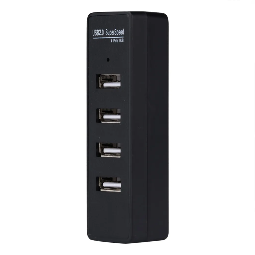Usb-хаб 2,0 Micro USB 2,0 Универсальный ABS Тонкий Высокая Скорость 4-Порты и разъёмы 480 Мбит/с концентратор с Светодиодный индикатор с 4 Порты для компьютеров