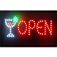 СВЕТОДИОДНЫЙ барная Питьевая магазинная открытая вывеска Горячая 10x19 дюймов полунаружный светодиодный вывеска для магазина открытая