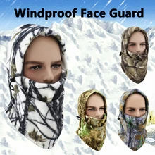 Наружная велосипедная Кепка в стиле унисекс зимняя лицо и шарфы-кольца флисовая Маскировочная шапка для езды, катания на лыжах теплая шапка Ветрозащитная маска