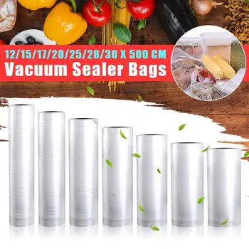 

7 Different Size Rolls Vacuum Sealer Storage Bag Kitchen Packages Bags Food Fresh Keeping Reusable Food Savers Rough Dots