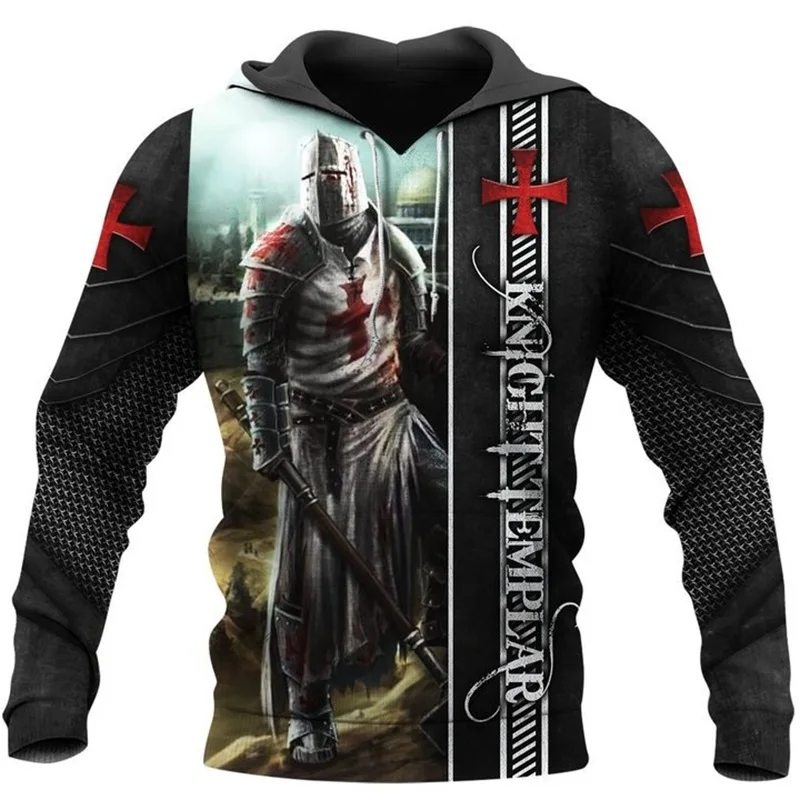 

Liumaohua New Fashion Men hoodies Knights Templar 3D Print hooded Sweatshirt Unisex Casual Street costume sudadera hombre 0027
