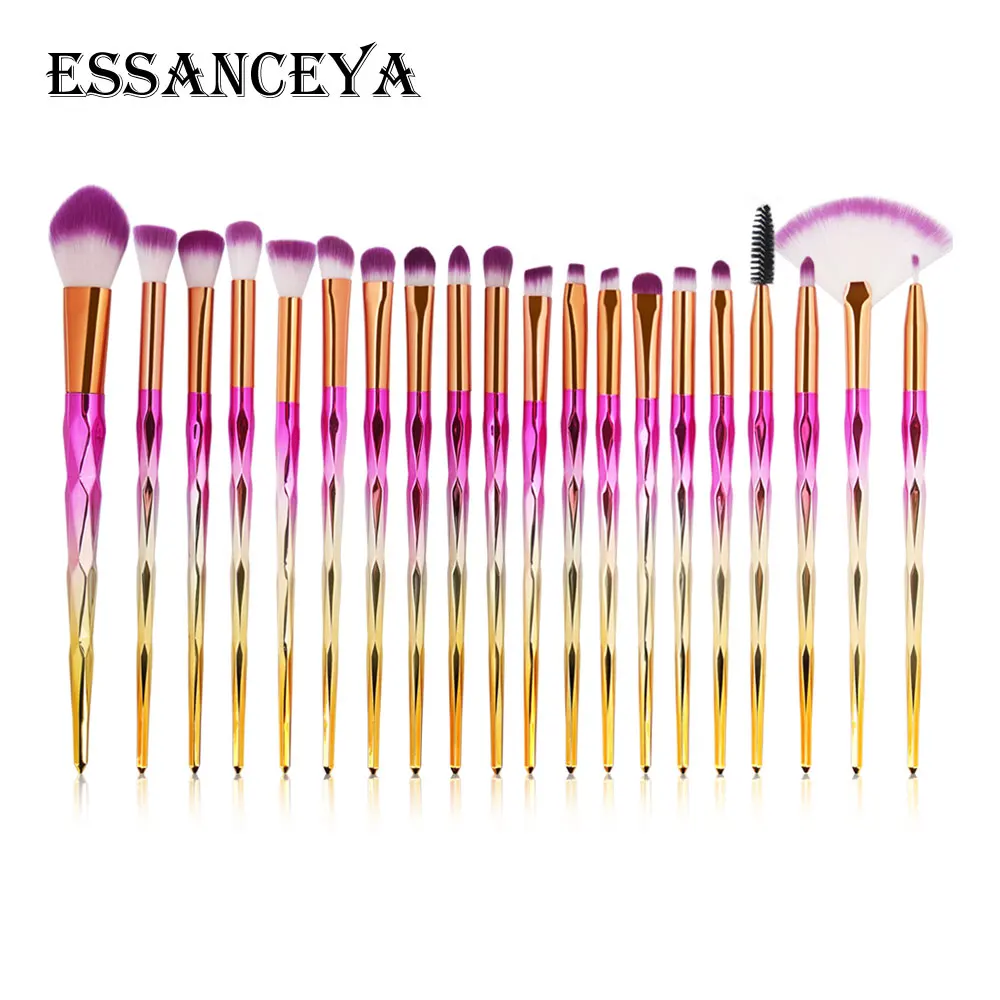 Essanceya 10/20 шт. кистей для макияжа высокого качества Набор теней для век макияж кисть для пудры, основы, глаз и губ тональный крем уход за кожей лица набор кистей для дезинфеции инструментов - Handle Color: 20 pcs
