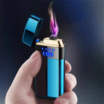 

Plasma USB Lighter Touch-senstive Switch Lighter Cigarettes for Smoking Cigar Electronic Lighter Windproof and Explosion Proo