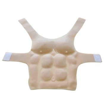 

2300g Shoulder strap fake chest muscle Belly Sexy Man Fake Chest Muscle Belly Macho Man Artificial Simulation Cosplay Dress