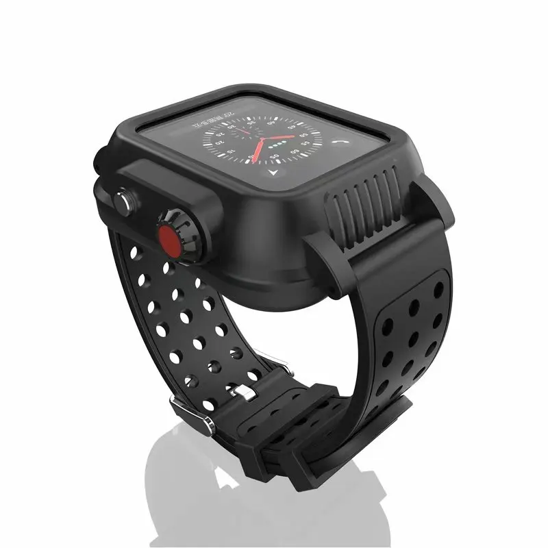 Водонепроницаемый защитный чехол для наручных часов для Apple Watch, версии 3, ремешок для наручных часов 38/40 мм/42 44 мм Водонепроницаемый наручные мягкий силиконовый ремень