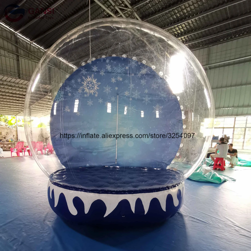 Free shipping customized snow globe inflatable bounce house inflatable christmas inflatable snow globe for advertising