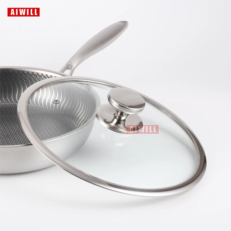 304 Stainless Steel Pan Lid Applicable 28cm/30cm fry pan AIWILL