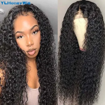 

26 28Inch Water Wave Lace Front Human Hair Wigs Pre Plucked Brazilian 13x6x1 Lace Closure Wigs For Black Women T Part Lace Wigs