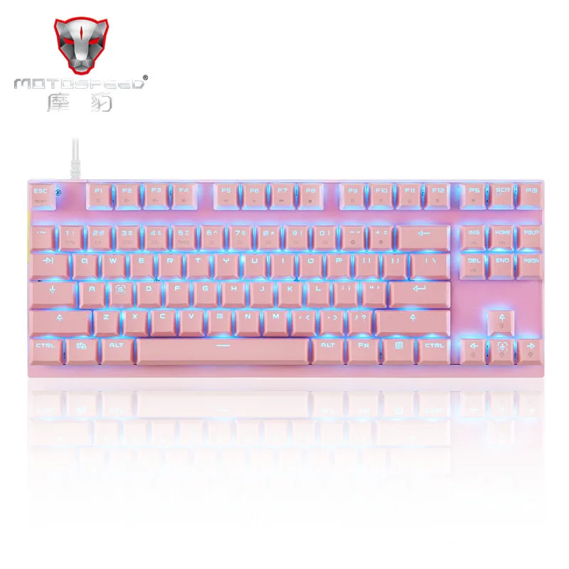  MotoSpeed K82 Backlight Professional Computer Gaming Mechanical Keyboard RGB LED USB Wired 87 Keys 