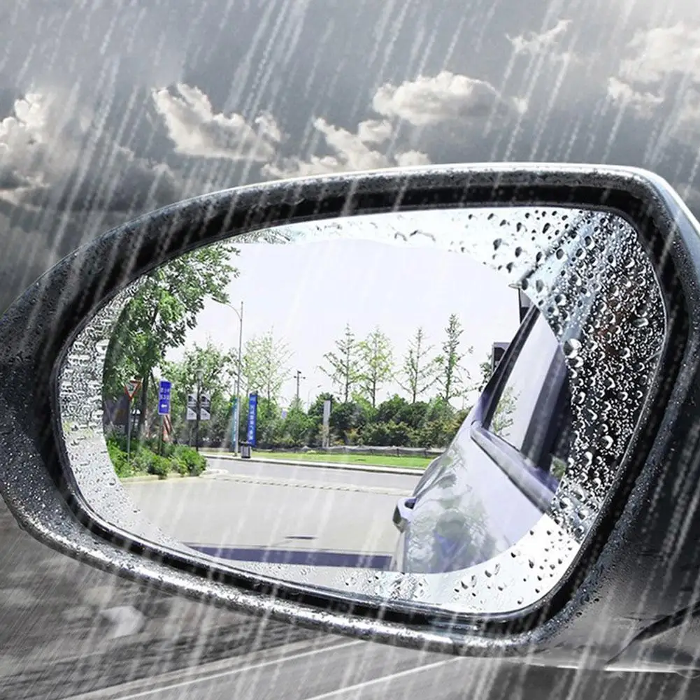 2 шт Анти-противотуманное зеркало заднего вида для автомобиля, прозрачная анти-глазурная Защитная водонепроницаемая пленка, автомобильные Внешние аксессуары, популярный бутик