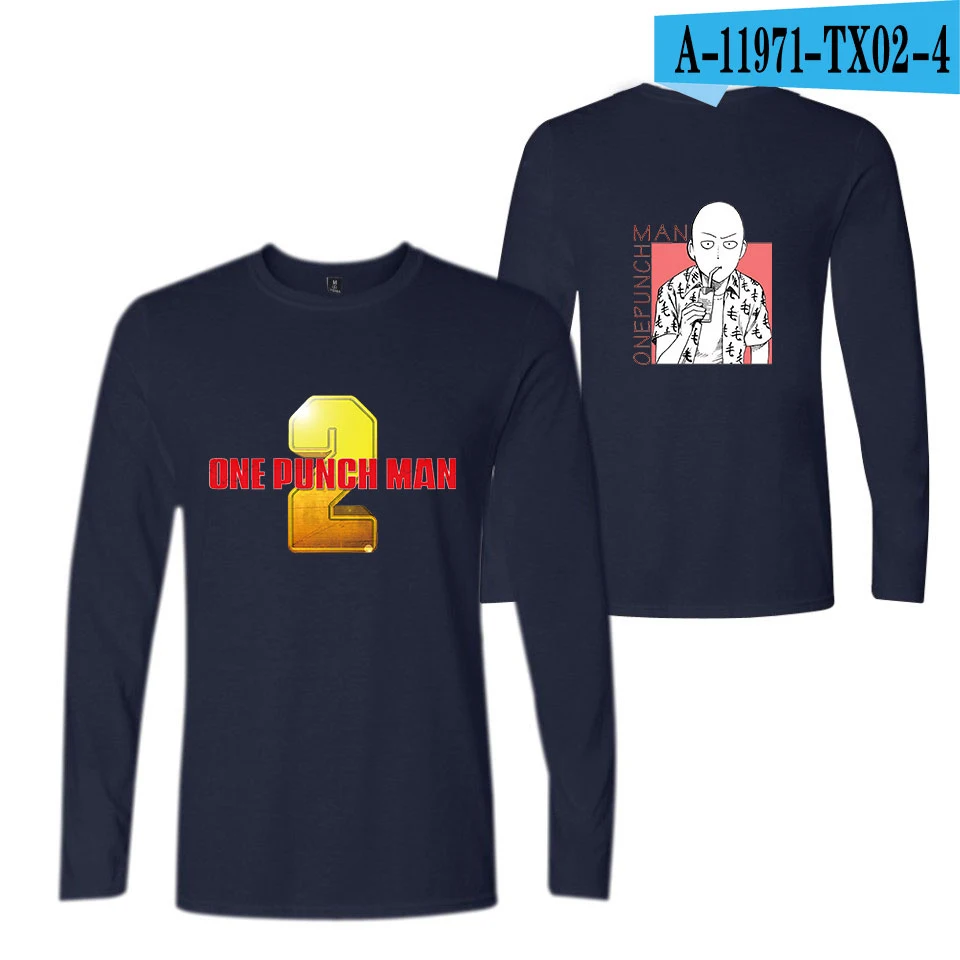 One Punch Man сезон 2 мягкие футболки теплые футболки с длинными рукавами в стиле хип-хоп - Цвет: Хаки
