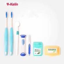 Y-Kelin Orthodontic Care Kit Orthdontic Teeth Whitening  Toothbrush Interdental Brush Dental Floss Mouth Mirror