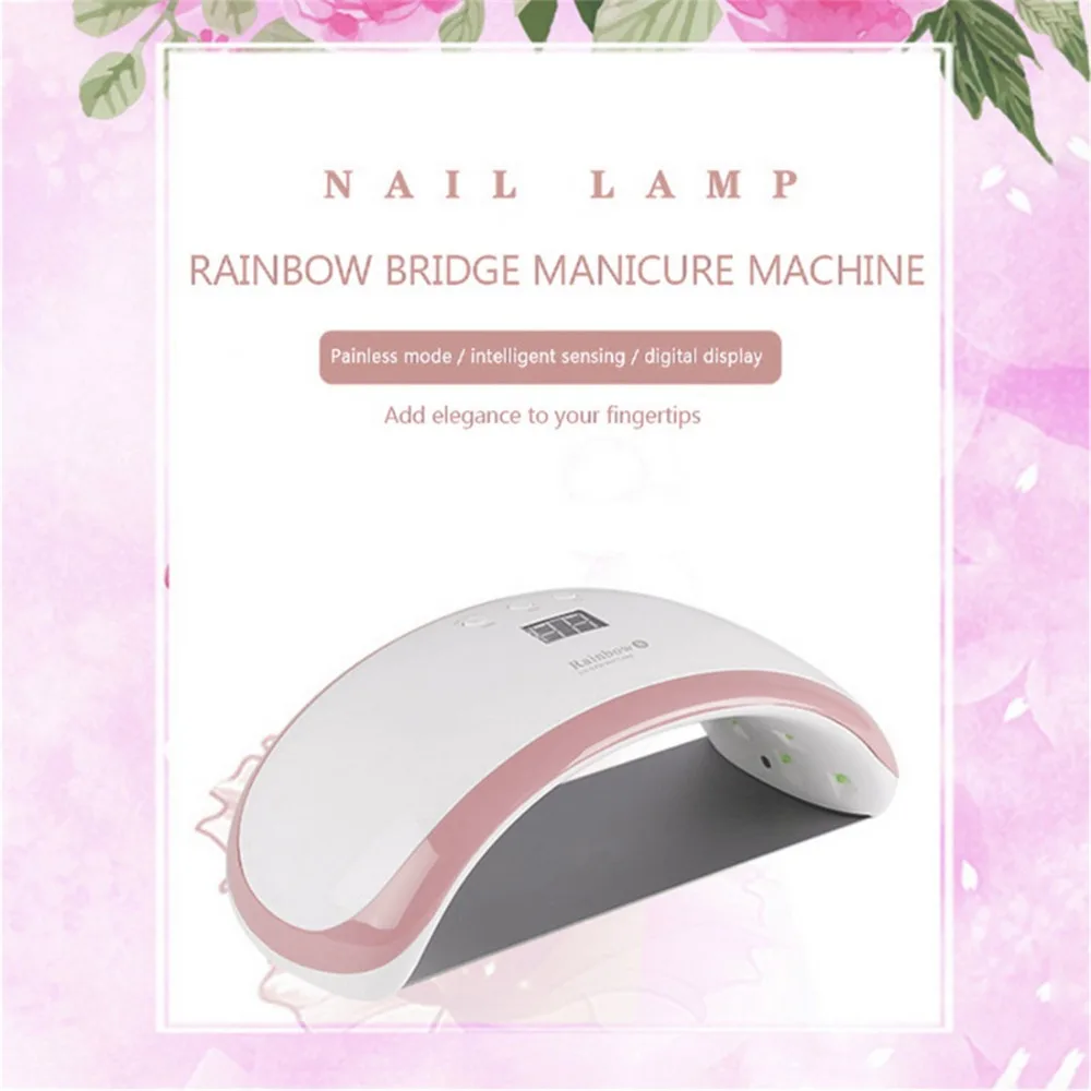 Manooby 36 Вт Rainbow8 профессиональный светодиодный УФ-лампа для ногтей Сушилка для ногтей для УФ-геля светодиодный Гель-лак для ногтей машина инфракрасный датчик таймер набор