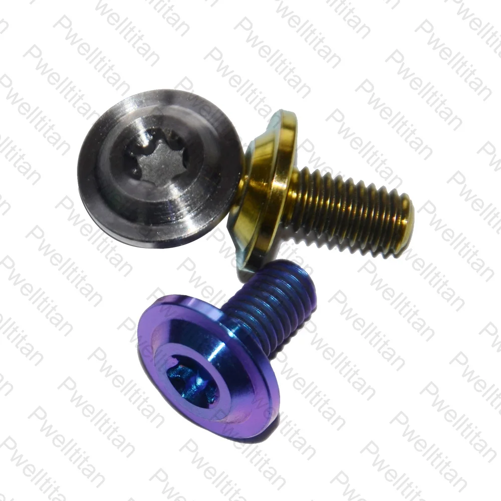 4 Pcs M6 X 12 Grade5 티타늄 볼트 Ti 합금 나사 DIY 우산 T30 Torx 소켓 오토바이 수정 M6 티타늄 볼트