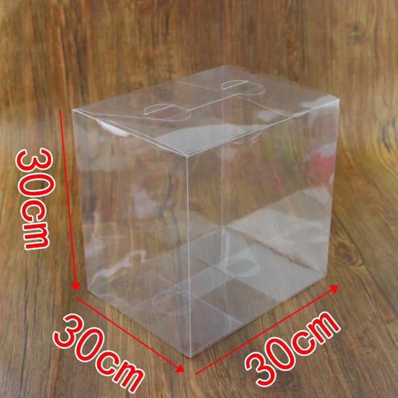 

10PCS Large Clear PVC Box Packaging boxes Wedding Christmas Gift Box Transparent Plastic Gift Boxes