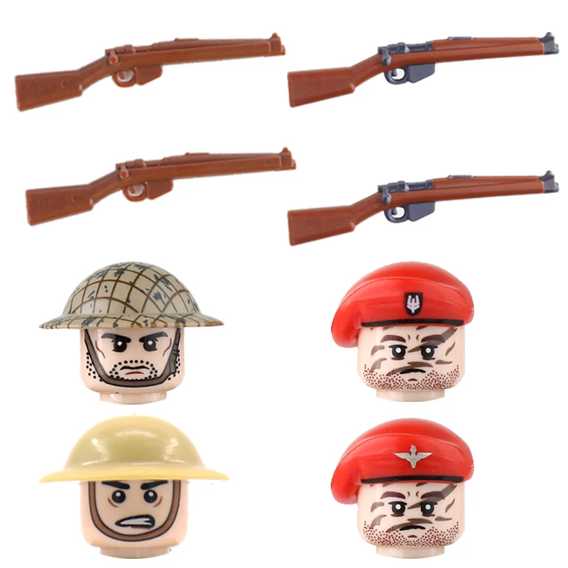 WW2 фигурки в воздушном дивизионе Красный берет аксессуары строительные блоки
