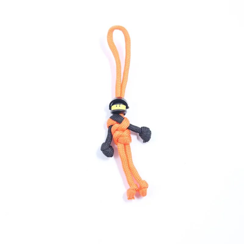 Orange Cute Building block Keychain Biker helmet Braided Rope Paracord Buddy Bag Hanging Backpack Doll Toy Build | Украшения и