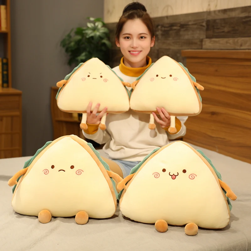 

Simulation Food Sandwich Cake Plush Toy Cute Bread Stuffed Doll Soft Nap Sleep Pillow Sofa Bed Cushion Creative Birthday Gift
