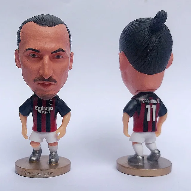 Cute Soccer Star Football Figure PVC Cake Decoration Doll 2020 Football Player Toys Fans Souvenir Birthday Gift Micro Landscape Ibrahimovic-AC