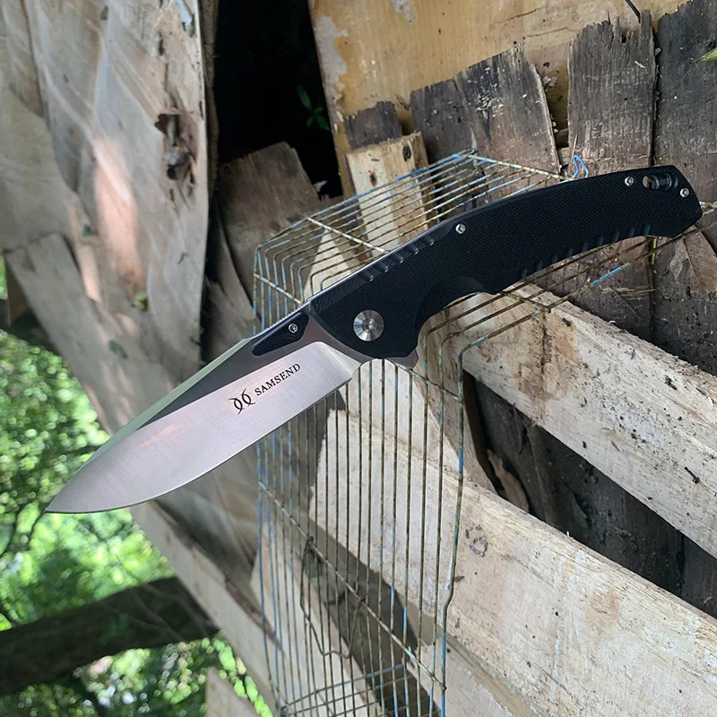 

Hight Quality SAMSEND Outdoor Knife 440 Blade +G10 Handle EDC Multifunction Hunting Knives With Original Color Box