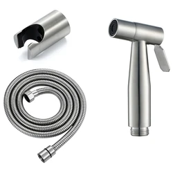Handheld Bidet Spray Shower Set Toilet Shattaf Sprayer Douche Kit Bidet Faucet With Shower Holder And 1.2M Shower Hose
