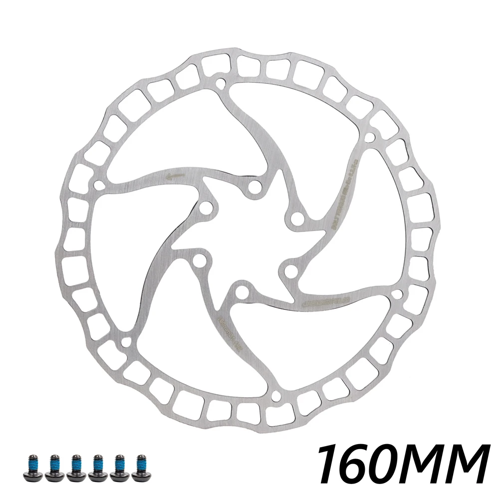 2PCS Kocevlo Bicycle Disc Brake Rotor Mountain Bike Brake Disc 160/180mm 6/7 inch with Free Bolts