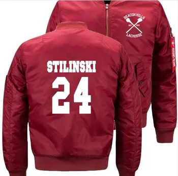 

2020 STILINSKI 24 Print Bomber Flight Flying Jacket Winter thicken Warm Zipper Men Jackets Anime Men's Casual Coat