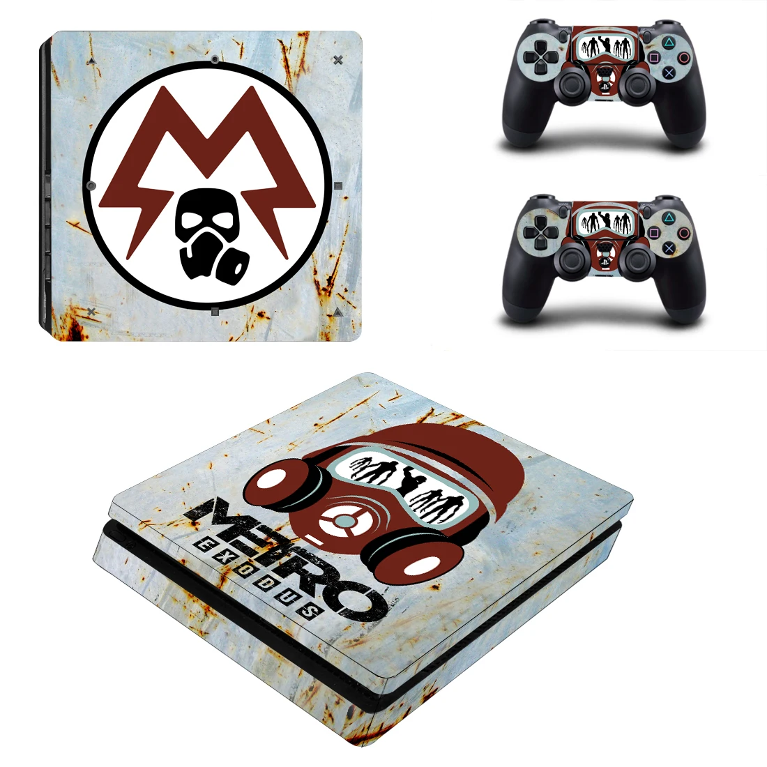 

Metro Exodus Style Skin Sticker for PS4 Slim Console & Controllers Decal Vinyl Skins Cover Game Accessories YSP4S-3447