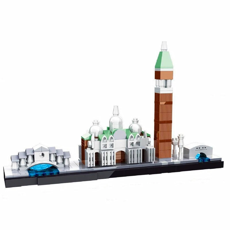 

Architecture Venice Budapest Skyline Collection Building Blocks Kit City Bricks Classic Model Kids Toys for Children Gift
